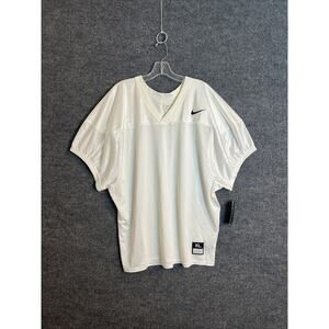 Nike Men’s Core Football Practice Jersey Size XL White Short Sleeve New